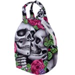 Black Skulls Red Roses Travel Backpacks