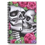 Black Skulls Red Roses 5.5  x 8.5  Notebook