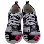 Black Skulls Red Roses Mens Athletic Shoes