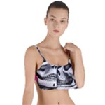 Black Skulls Red Roses Layered Top Bikini Top 