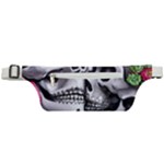 Black Skulls Red Roses Active Waist Bag