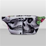 Black Skulls Red Roses Waist Bag 