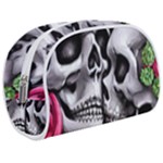 Black Skulls Red Roses Make Up Case (Medium)