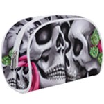 Black Skulls Red Roses Make Up Case (Large)