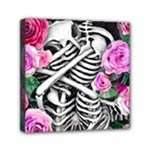 Floral Skeletons Mini Canvas 6  x 6  (Stretched)