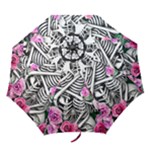 Floral Skeletons Folding Umbrellas