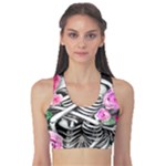 Floral Skeletons Sports Bra