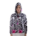 Floral Skeletons Women s Hooded Windbreaker