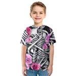 Floral Skeletons Kids  Sport Mesh Tee