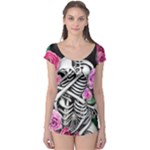 Floral Skeletons Boyleg Leotard 