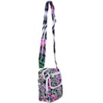 Floral Skeletons Shoulder Strap Belt Bag