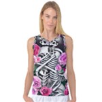 Floral Skeletons Women s Basketball Tank Top