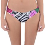 Floral Skeletons Reversible Hipster Bikini Bottoms