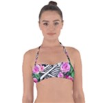 Floral Skeletons Halter Bandeau Bikini Top