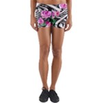 Floral Skeletons Yoga Shorts