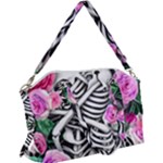 Floral Skeletons Canvas Crossbody Bag