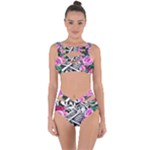 Floral Skeletons Bandaged Up Bikini Set 