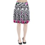 Floral Skeletons Pleated Skirt