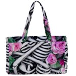 Floral Skeletons Canvas Work Bag