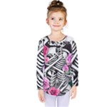 Floral Skeletons Kids  Long Sleeve Tee