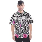 Floral Skeletons Men s Short Sleeve Shirt