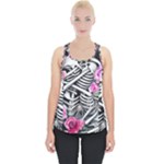 Floral Skeletons Piece Up Tank Top