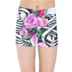 Floral Skeletons Kids  Sports Shorts