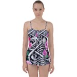 Floral Skeletons Babydoll Tankini Set