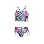 Floral Skeletons Girls  Tankini Swimsuit