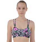 Floral Skeletons Line Them Up Sports Bra