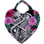 Floral Skeletons Giant Heart Shaped Tote