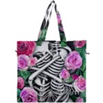 Floral Skeletons Canvas Travel Bag