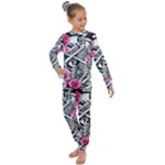 Floral Skeletons Kids  Long Sleeve Set 