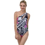 Floral Skeletons To One Side Swimsuit