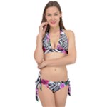 Floral Skeletons Tie It Up Bikini Set