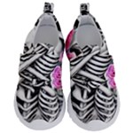 Floral Skeletons Kids  Velcro No Lace Shoes