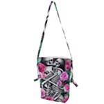 Floral Skeletons Folding Shoulder Bag