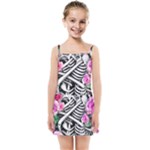 Floral Skeletons Kids  Summer Sun Dress