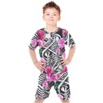 Floral Skeletons Kids  Tee and Shorts Set