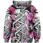 Floral Skeletons Kids  Zipper Hoodie Without Drawstring