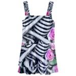 Floral Skeletons Kids  Layered Skirt Swimsuit