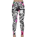 Floral Skeletons Lightweight Velour Classic Yoga Leggings