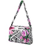 Floral Skeletons Front Pocket Crossbody Bag