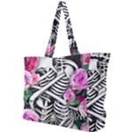 Floral Skeletons Simple Shoulder Bag