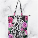 Floral Skeletons Double Zip Up Tote Bag