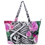 Floral Skeletons Full Print Shoulder Bag