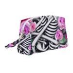 Floral Skeletons Wristlet Pouch Bag (Medium)