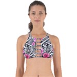 Floral Skeletons Perfectly Cut Out Bikini Top