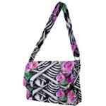 Floral Skeletons Full Print Messenger Bag (L)