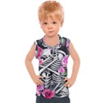 Floral Skeletons Kids  Sport Tank Top